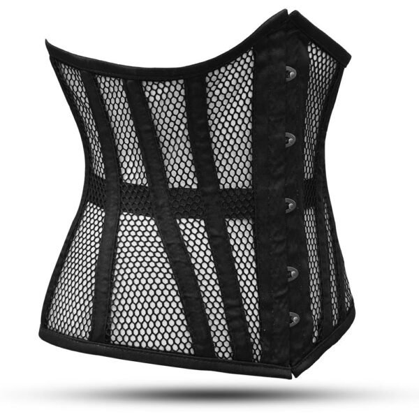 Long Torso Waist Trainer Steel Boned Corset With Mesh https://waisttraine.com/
