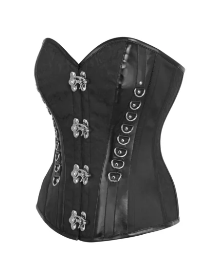 Gothic PU C-Lock Steel Boned Overbust Corset