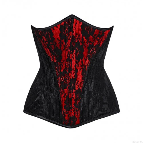 Waist Trainer Black Net Overlay Underbust Corset