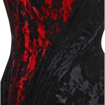 Waist Trainer Black Net Overlay Underbust Corset