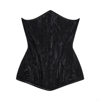 Black Waist Trainer Net Overlay Underbust Corset