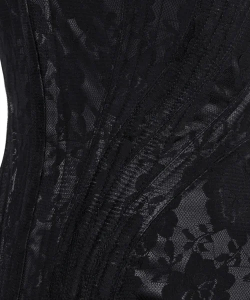 Black Waist Trainer Net Overlay Underbust Corset