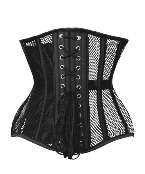 Richele Black Underbust Mesh Curvy Corset