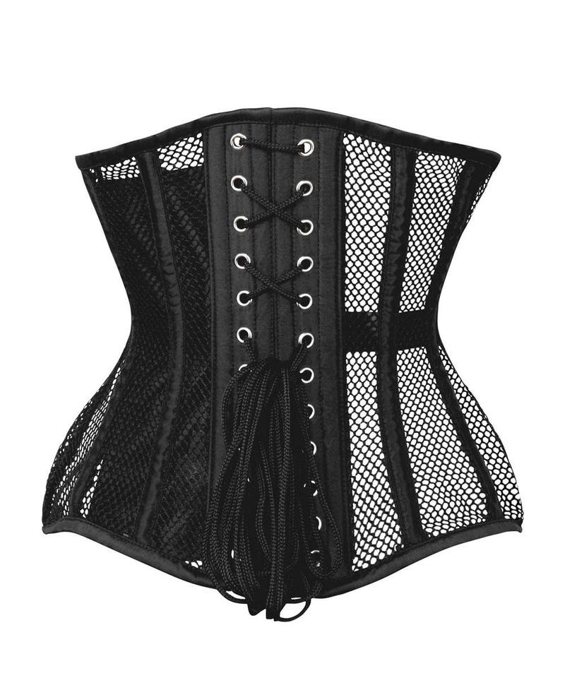 Richele Black Underbust Mesh Curvy Corset