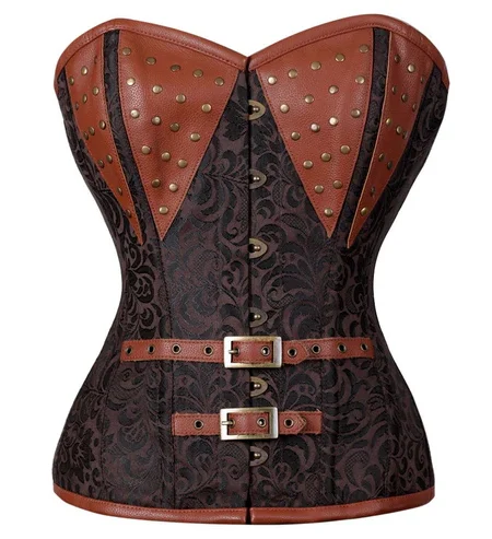 Overbust Steel Boned Steampunk Corset