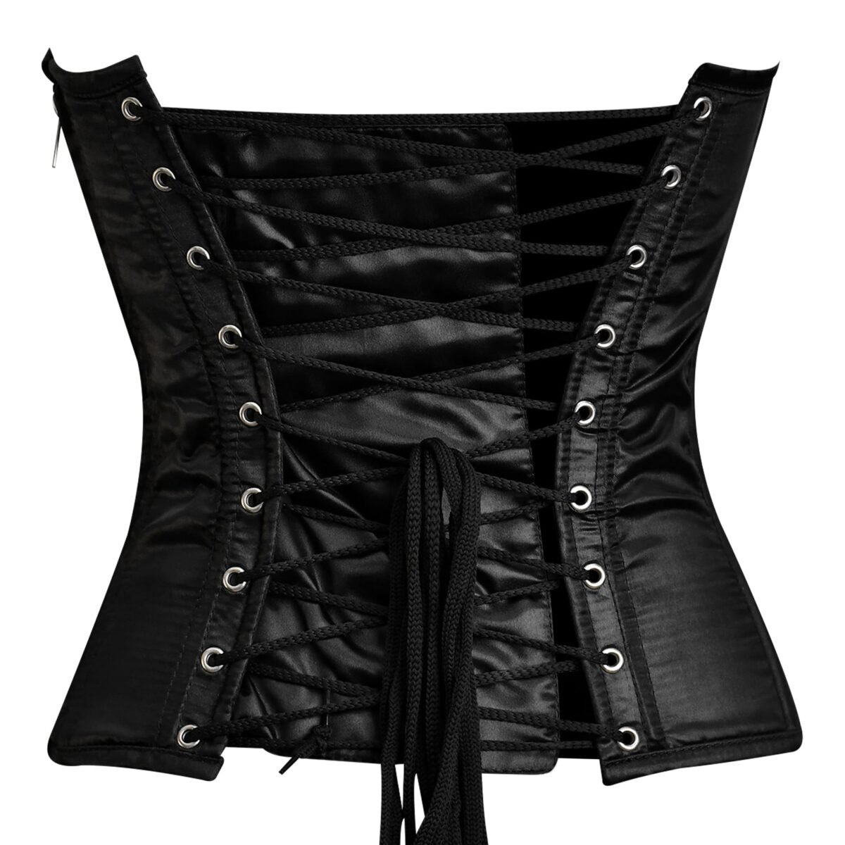 Green and black steel boned overbust corset with mesh https://waisttraine.com/