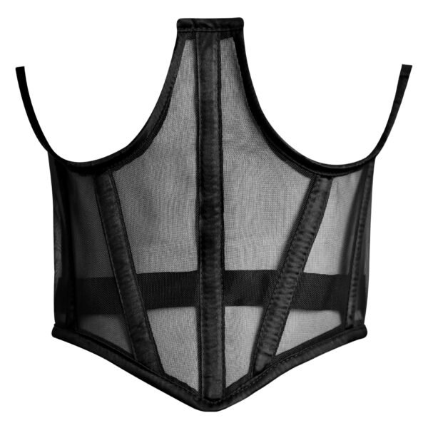 Black open bust corset mesh top https://waisttraine.com/