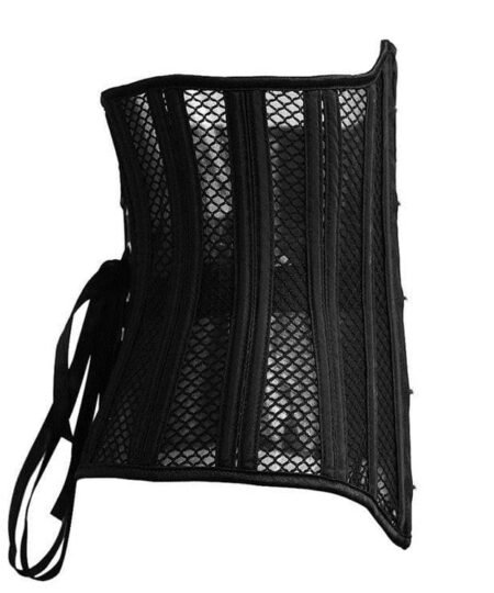 Black gothic underbust fishnet mesh corset waist trainer https://waisttraine.com/