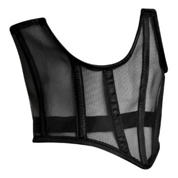Black open bust corset mesh top https://waisttraine.com/