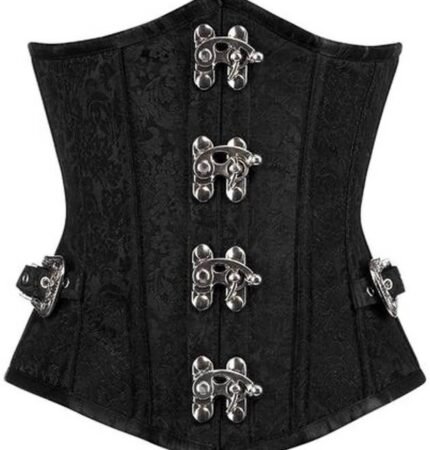 Brocade Underbust Curvy Corset With side Buckles