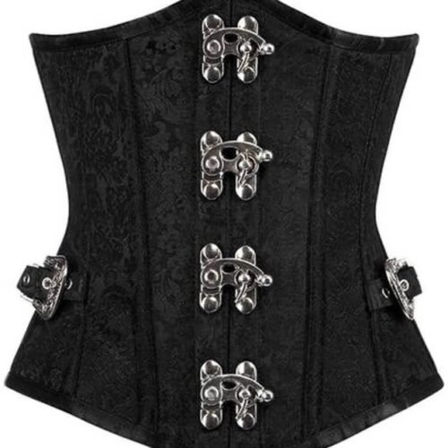 Brocade Underbust Curvy Corset With side Buckles