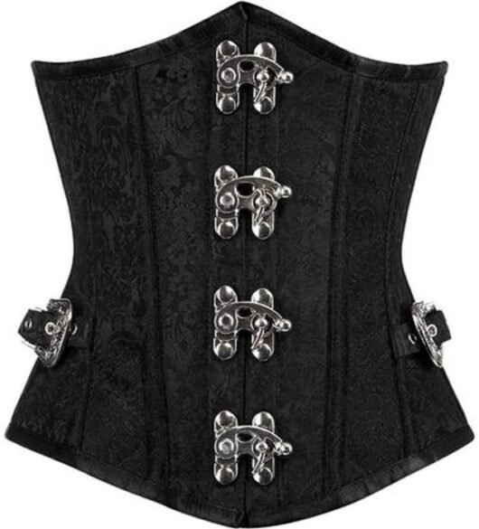 Brocade Underbust Curvy Corset With side Buckles