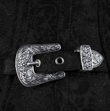 Brocade Underbust Curvy Corset With side Buckles