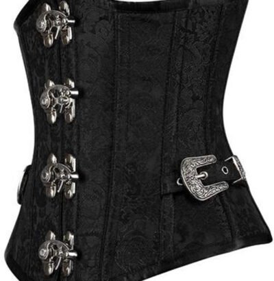Brocade Underbust Curvy Corset With side Buckles