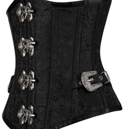Brocade Underbust Curvy Corset With side Buckles