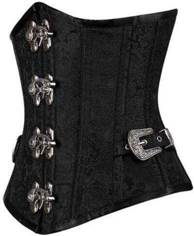 Brocade Underbust Curvy Corset With side Buckles