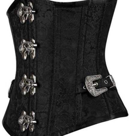 Brocade Underbust Curvy Corset With side Buckles