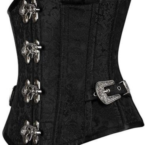 Brocade Underbust Curvy Corset With side Buckles