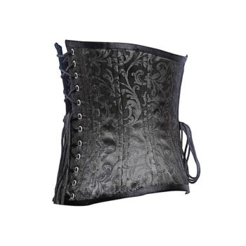 Criss Cross Lacing Brocade Waist Trainer Corset
