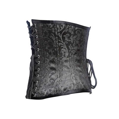 Criss Cross Lacing Brocade Waist Trainer Corset
