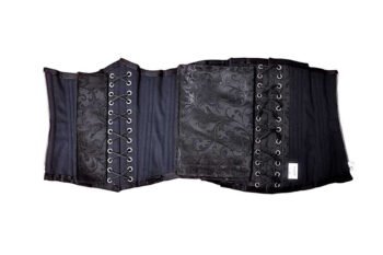 Criss Cross Lacing Brocade Waist Trainer Corset