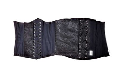 Criss Cross Lacing Brocade Waist Trainer Corset