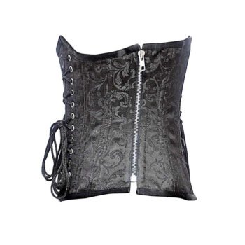 Criss Cross Lacing Brocade Waist Trainer Corset