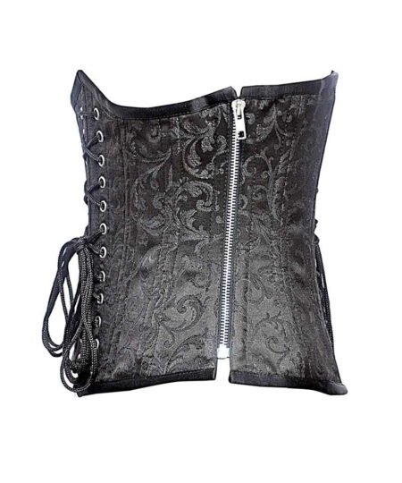 Criss Cross Lacing Brocade Waist Trainer Corset