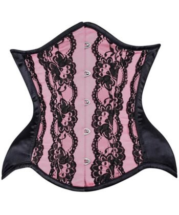 Curvy Pink Lace Waist Trainer Corset