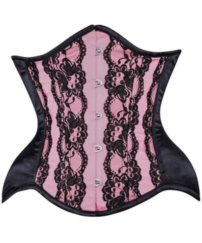 Curvy Pink Lace Waist Trainer Corset