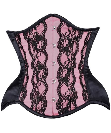 Curvy Pink Lace Waist Trainer Corset