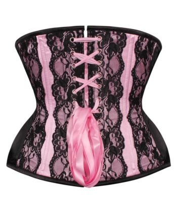 Curvy Pink Lace Waist Trainer Corset