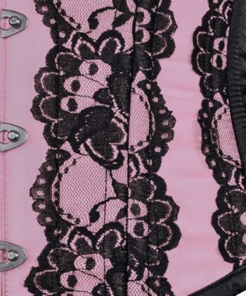Curvy Pink Lace Waist Trainer Corset