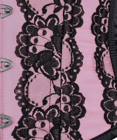 Curvy Pink Lace Waist Trainer Corset