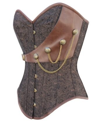 Instant Shape Brocade Steampunk Corset with Chains