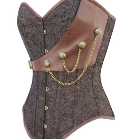 Instant Shape Brocade Steampunk Corset with Chains