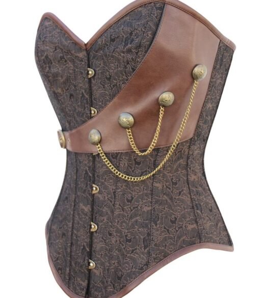 Instant Shape Brocade Steampunk Corset with Chains