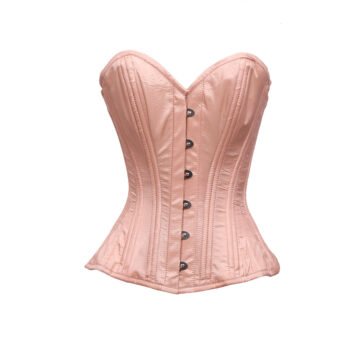 Pink Overbust Waist Trainer Satin Corset