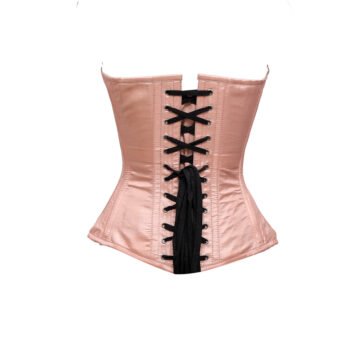 Pink Overbust Waist Trainer Satin Corset