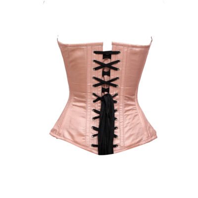 Pink Overbust Waist Trainer Satin Corset
