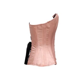 Pink Overbust Waist Trainer Satin Corset