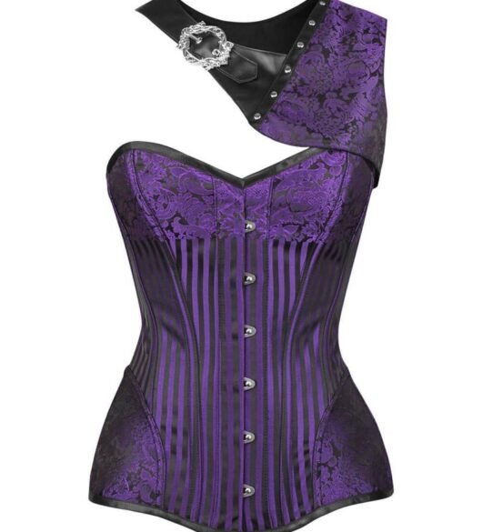 Purple Brocade Gothic Corset with Bolero