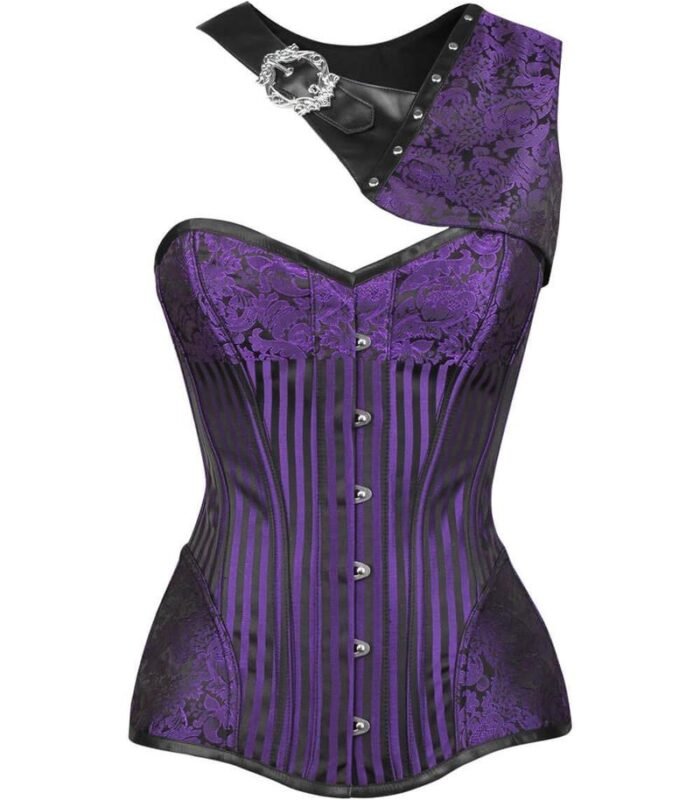 Purple Brocade Gothic Corset with Bolero