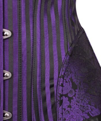 Purple Brocade Gothic Corset with Bolero