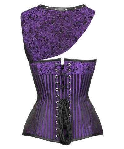 Purple Brocade Gothic Corset with Bolero