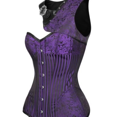 Purple Brocade Gothic Corset with Bolero