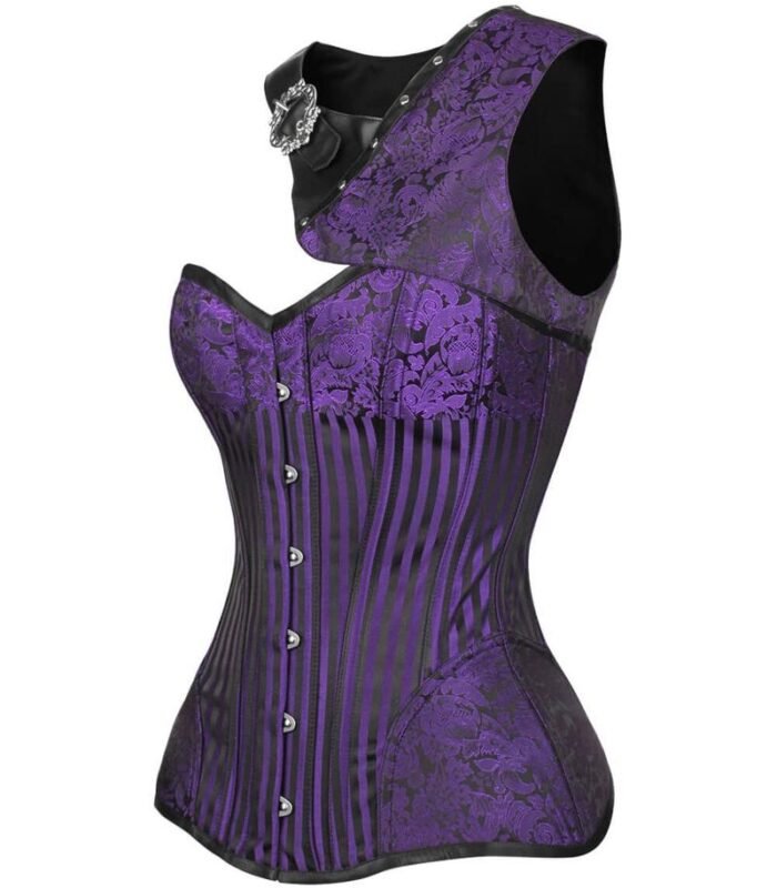 Purple Brocade Gothic Corset with Bolero