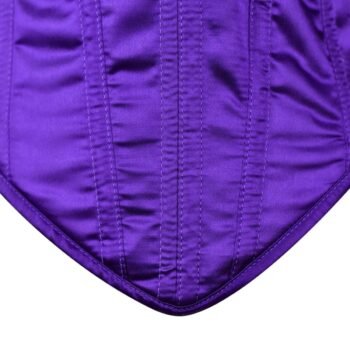 Purple Satin Steel Boned Overbust Corset Top