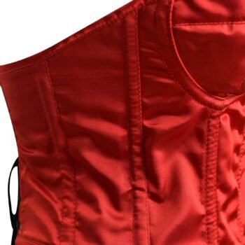 Red Satin Bustier Women Corset Top