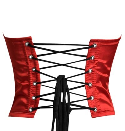 Red Satin Bustier Women Corset Top